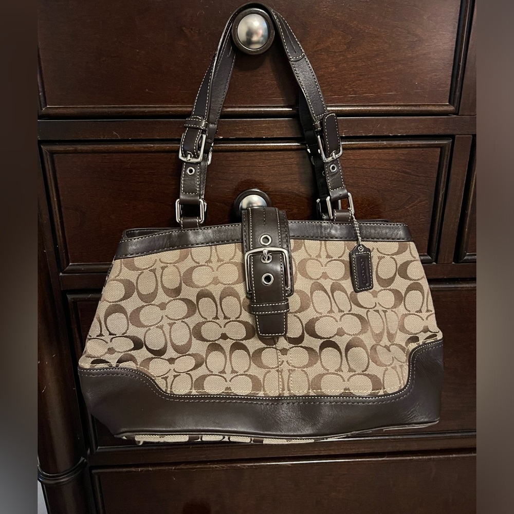 Coach signature fabric tote